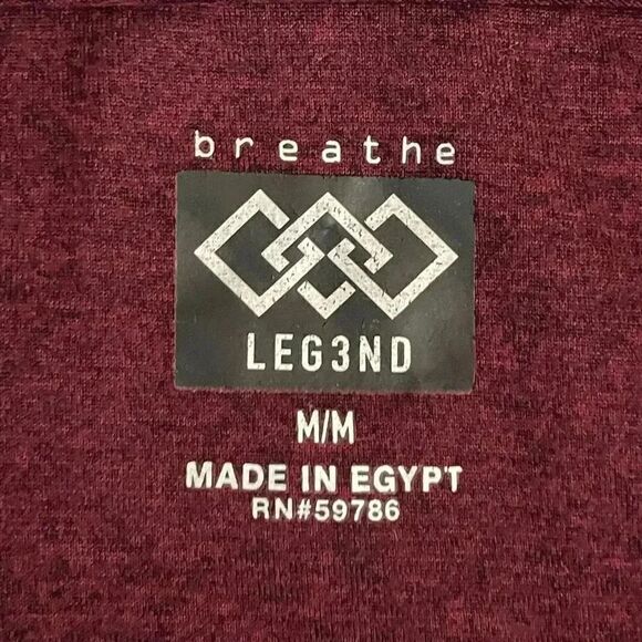 Breath Mens Burgundy Long Sleeves Hooded Soft Casual Essential SZ M #1252 - Picture 8 of 12